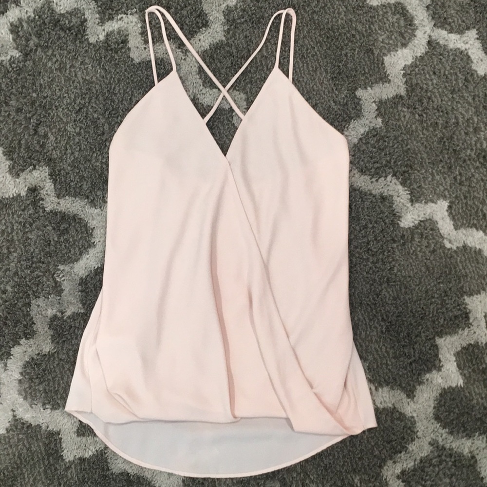 Blush top crisscross front